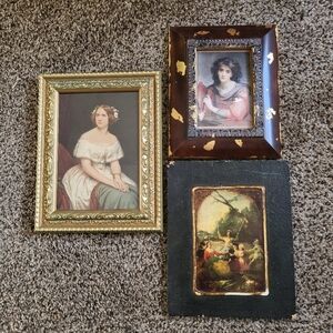 Lot 3 Vintage Lady Portrait Prints Jenny Lind Victorian Etc